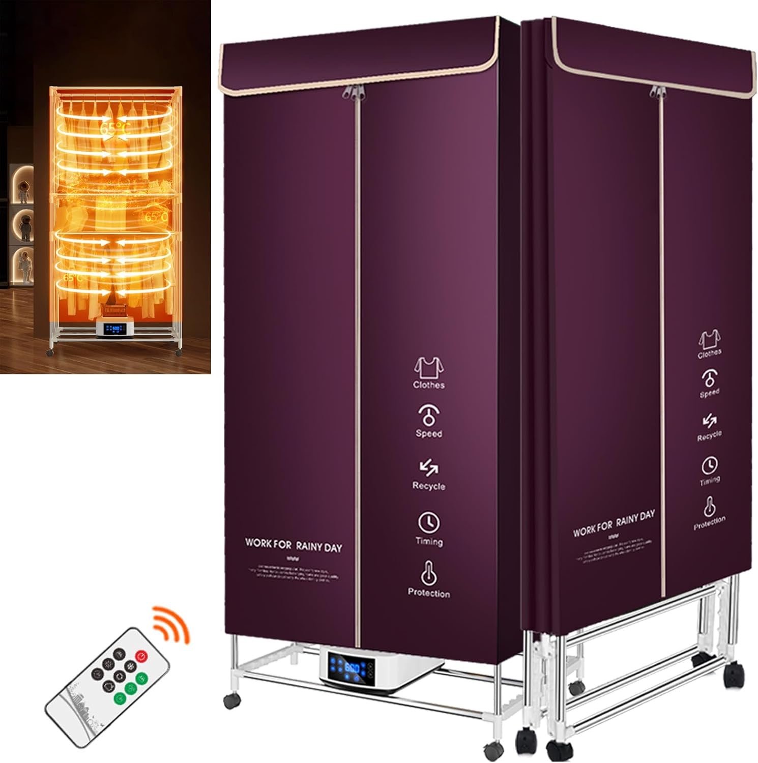 Asciugabiancheria elettrico portatile (armadio asciugatrice)