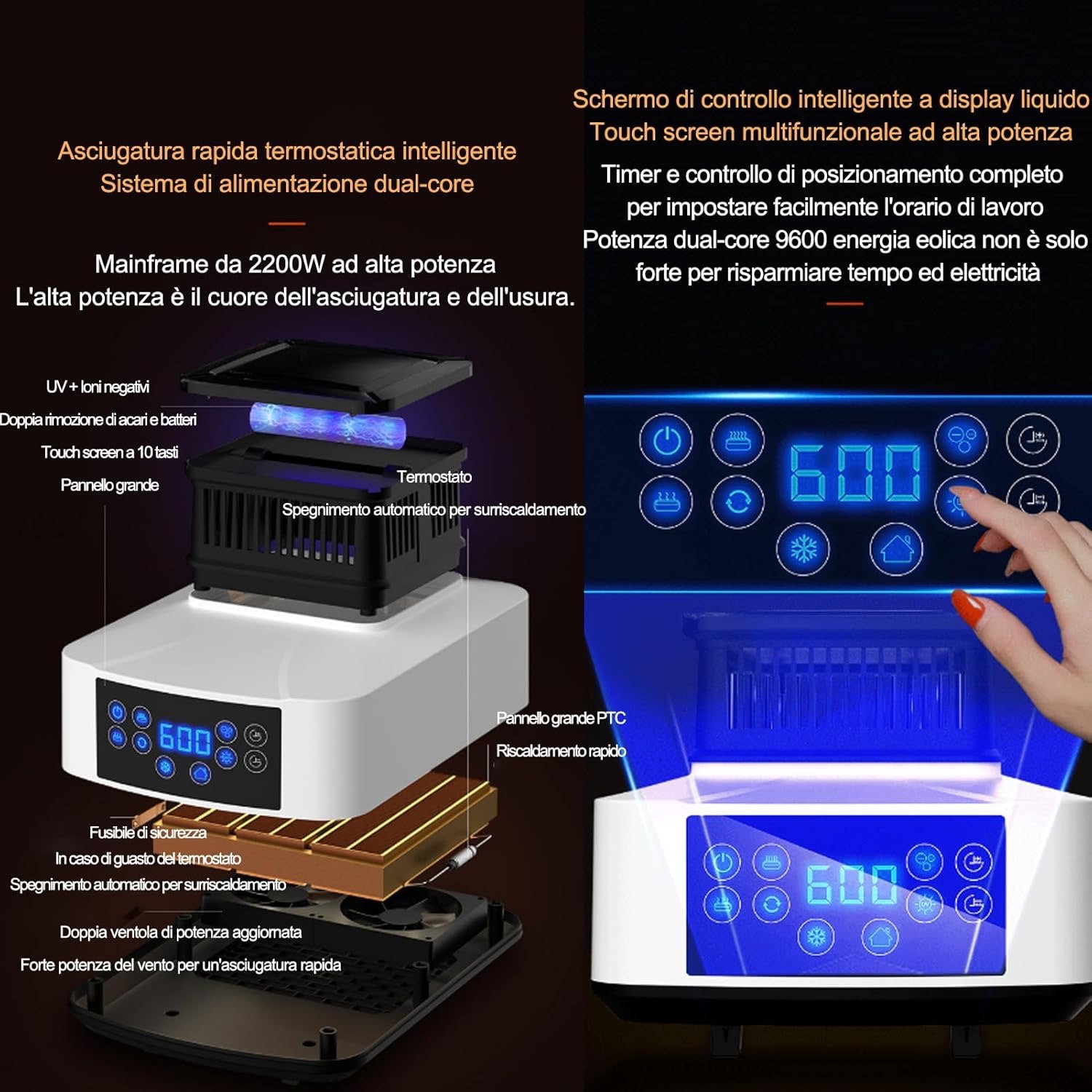 Dettaglio struttura asciugatrice armadio