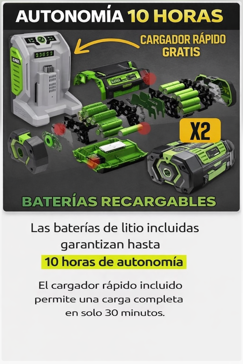 2 baterias incluídas - detalhe