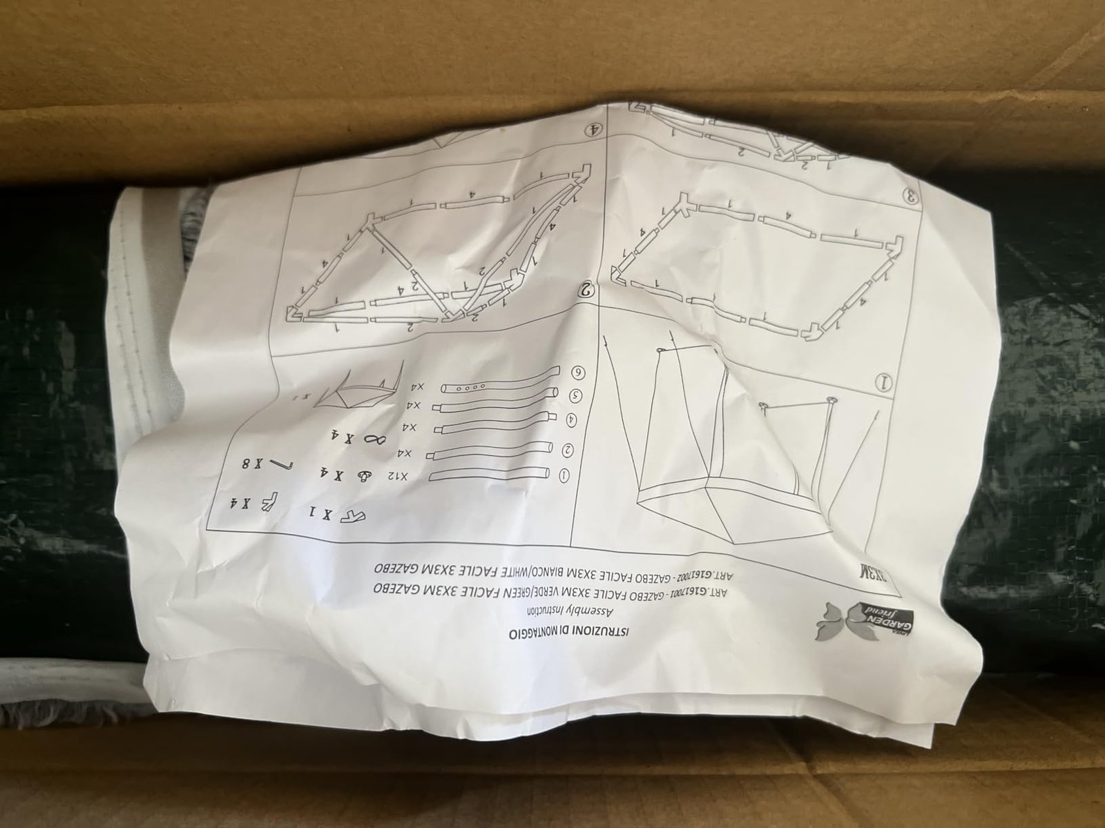 Dettaglio gazebo con struttura
