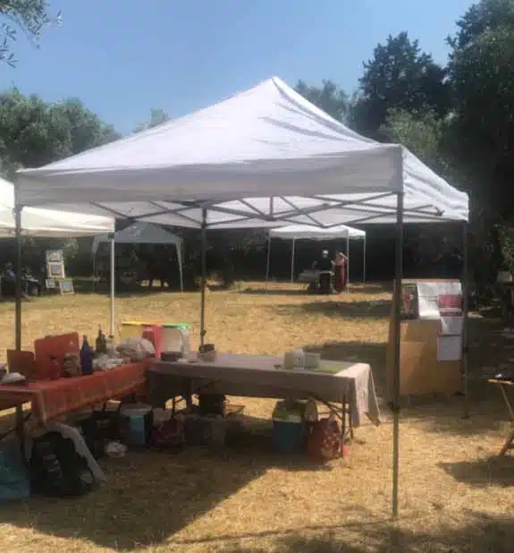 Gazebo 3x3 in utilizzo esterno